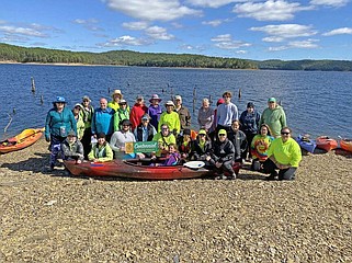 Participants in one of the two Kayak Campout events held last year at Lake Ouachita State Park gather before setting out. Registration is $150 per person for the two-day event that starts May 4. (Submitted photo)